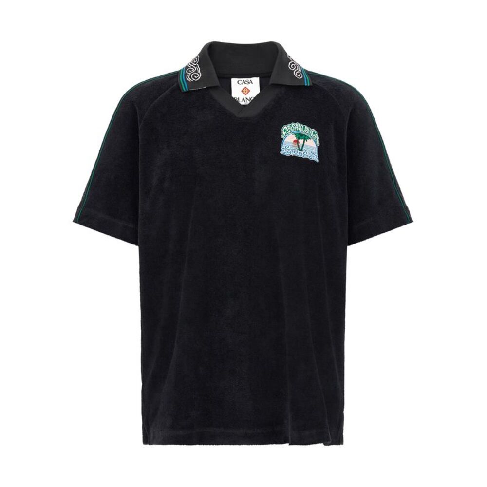 Casablanca Men 'Towelling' Jacquard Polo Shirt